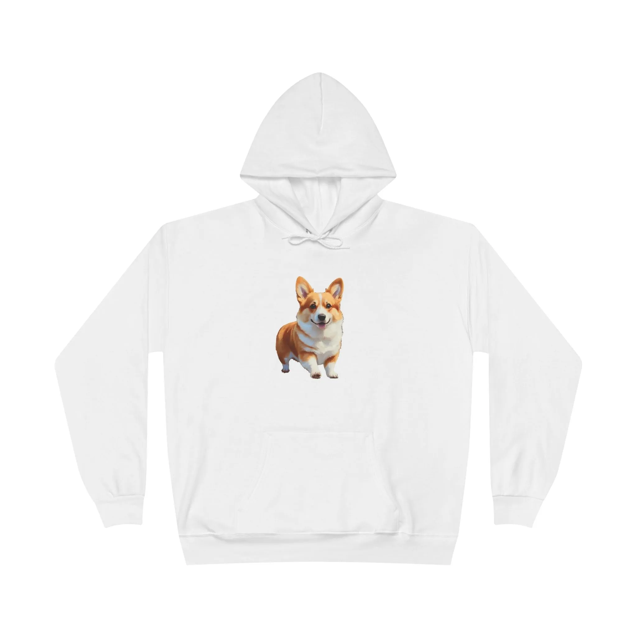 Welsh Corgie Puppy - Unisex Fleece Lined Pullover Hoodie Sweatshirt