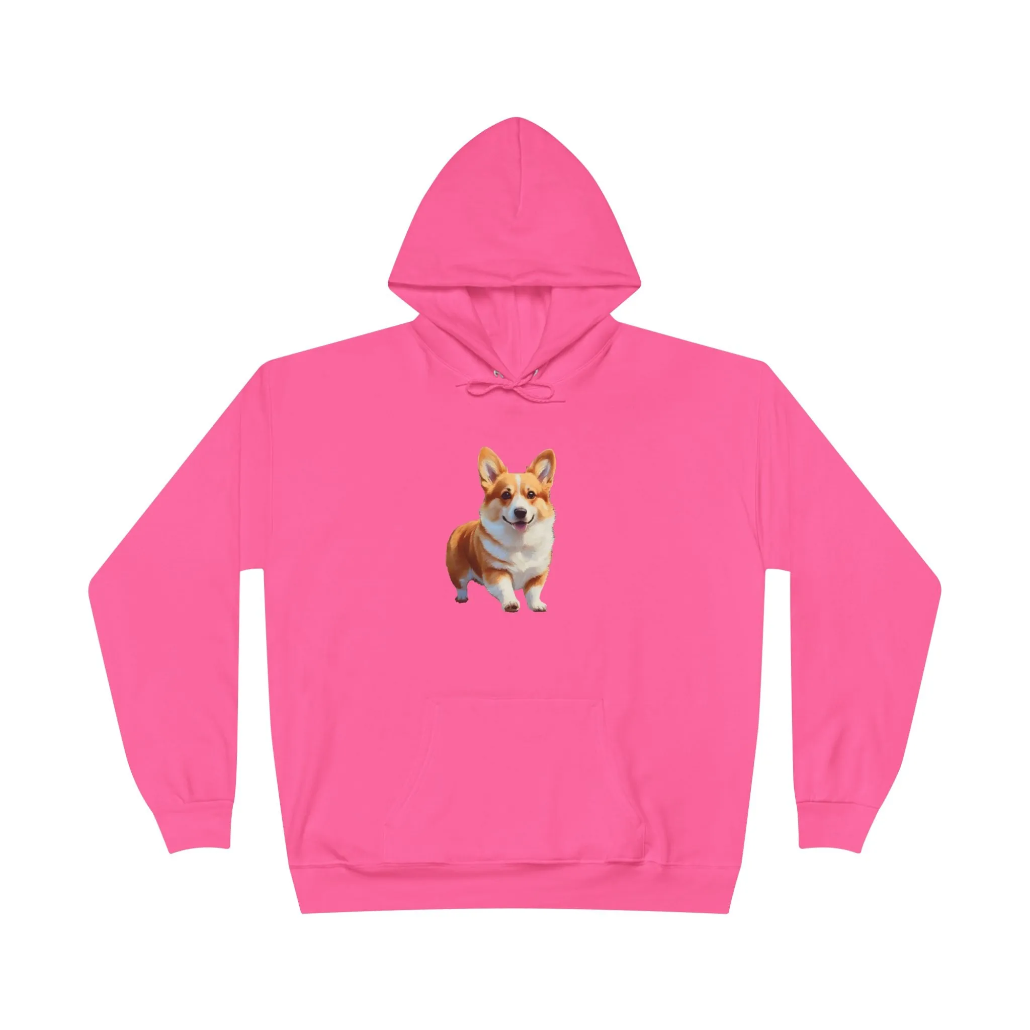 Welsh Corgie Puppy - Unisex Fleece Lined Pullover Hoodie Sweatshirt