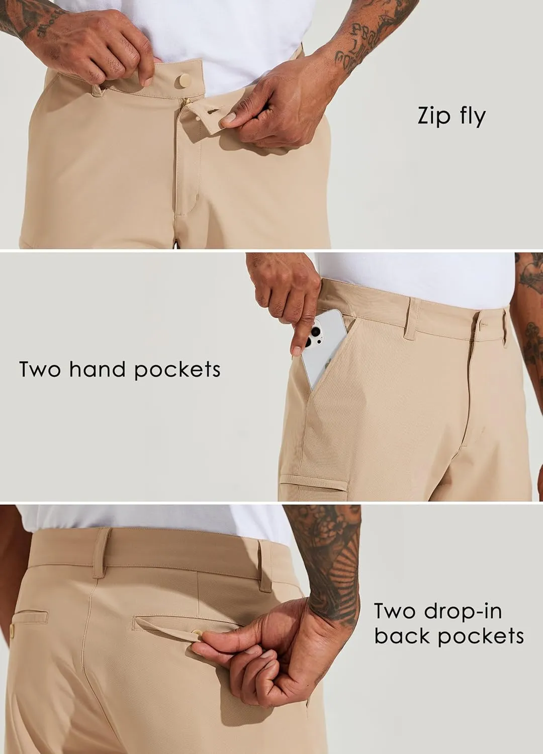 Willit Men's Golf Shorts Stretch Hiking Cargo Shorts Athletic Quick Dry Casual Work Shorts with Pockets 10"