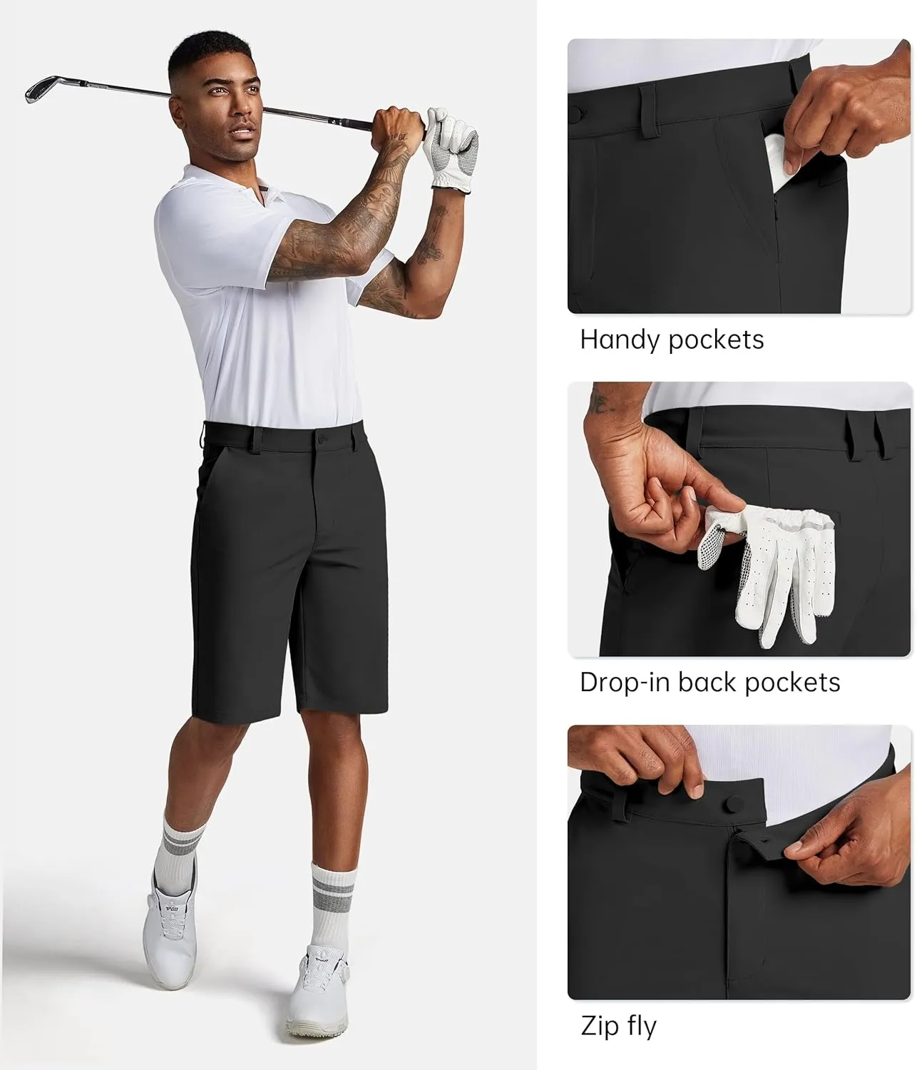 Willit Men's Golf Shorts Stretch Work Dress Shorts Quick Dry Athletic Casual Shorts with Pockets 7"/ 9"/11''