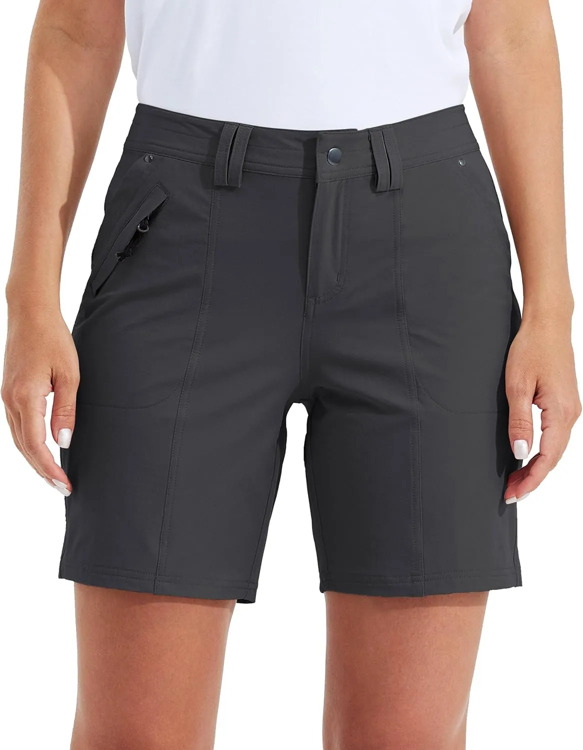 Willit Women's Golf Hiking Shorts 7" Quick Dry Athletic Shorts Casual Summer Shorts with Pockets Water Resistant