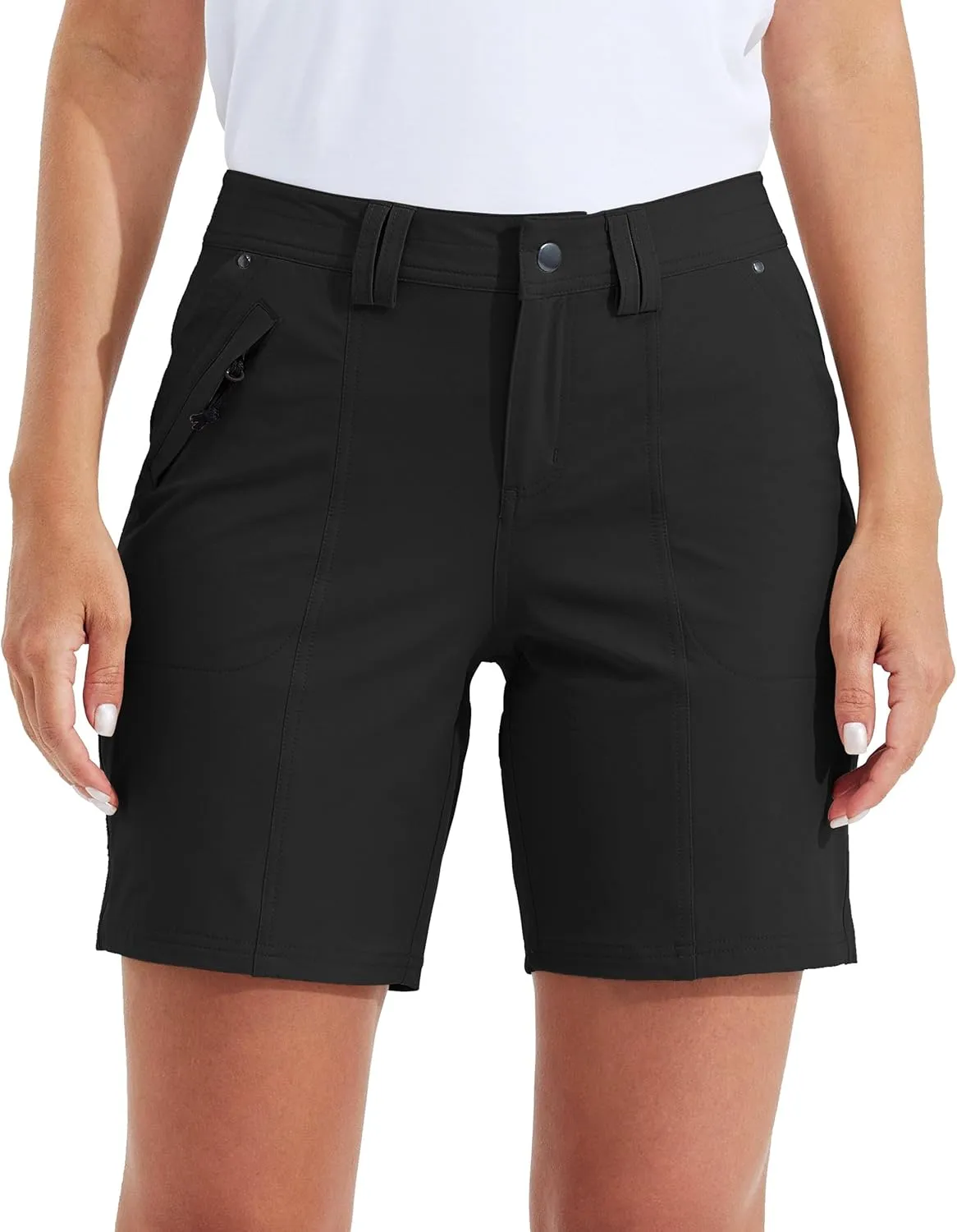 Willit Women's Golf Hiking Shorts 7" Quick Dry Athletic Shorts Casual Summer Shorts with Pockets Water Resistant