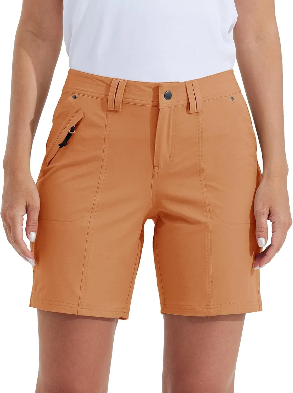 Willit Women's Golf Hiking Shorts 7" Quick Dry Athletic Shorts Casual Summer Shorts with Pockets Water Resistant