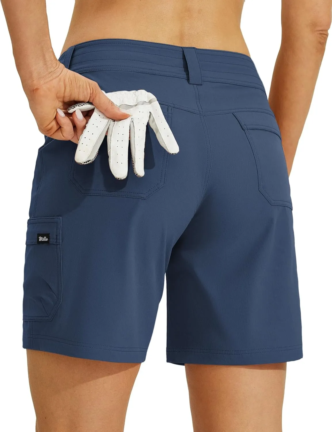 Willit Women's Golf Hiking Shorts Cargo Quick Dry Athletic Shorts Casual Summer Shorts with Pockets 7"