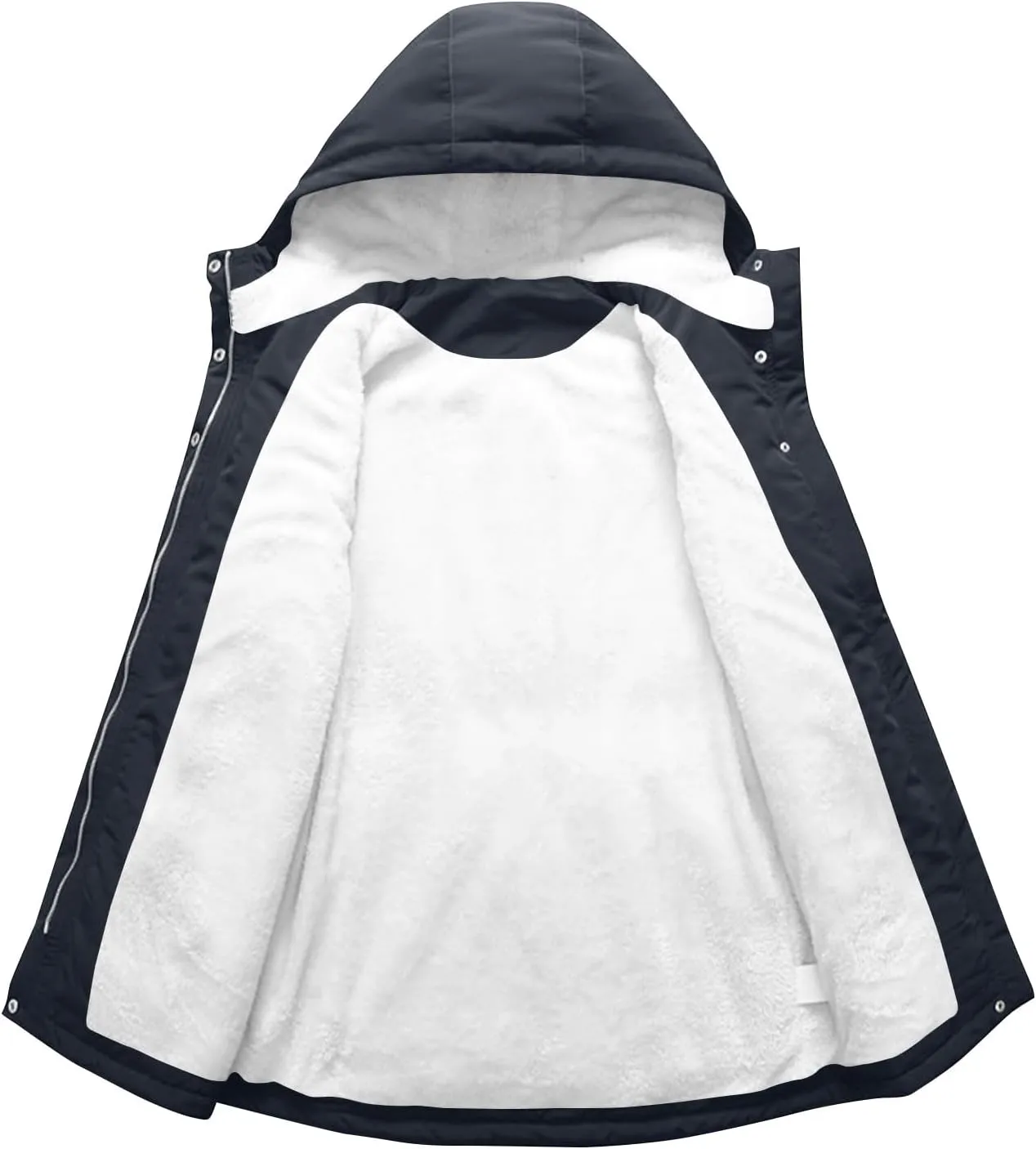 Winter Coats for Women 2024 Trendy Plus Size Warm Sherpa Fleece Lined Jackets Fleece Hooded Parka Peacoat Outerwear