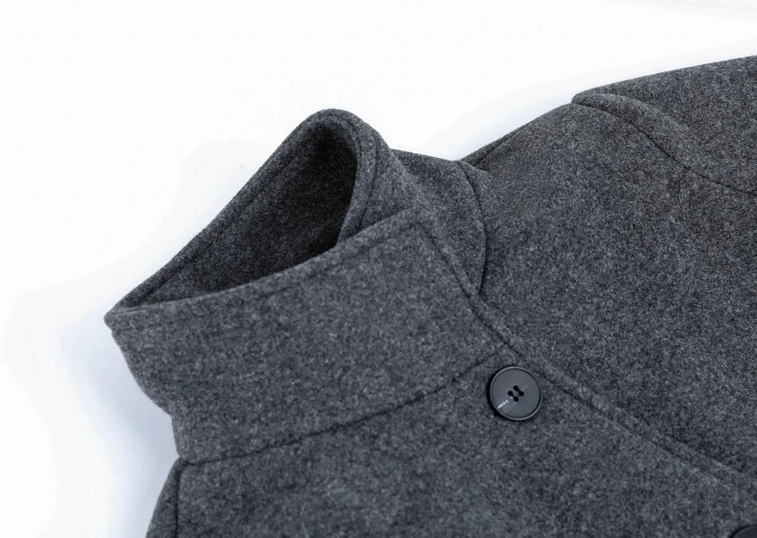 Winter Coats for Women Thicken Wool Blend Stand Collar Jacket Casual Single Breasted Trench Coat Mid Long Pea Coat