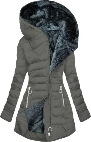 Winter Coats for Women with Hood Fleece Lined Thicken Puffer Coat Sherpa Warm Jackets Trendy 2024 Outfits Clothes