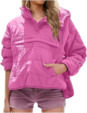 Winter Coats For Women With Hood Fleece Lined Thicken Warm Puffer Jackets Full Zipper Parkas Trendy 2025 Clothes