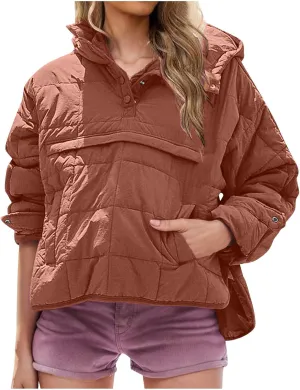 Winter Coats For Women With Hood Fleece Lined Thicken Warm Puffer Jackets Full Zipper Parkas Trendy 2025 Clothes