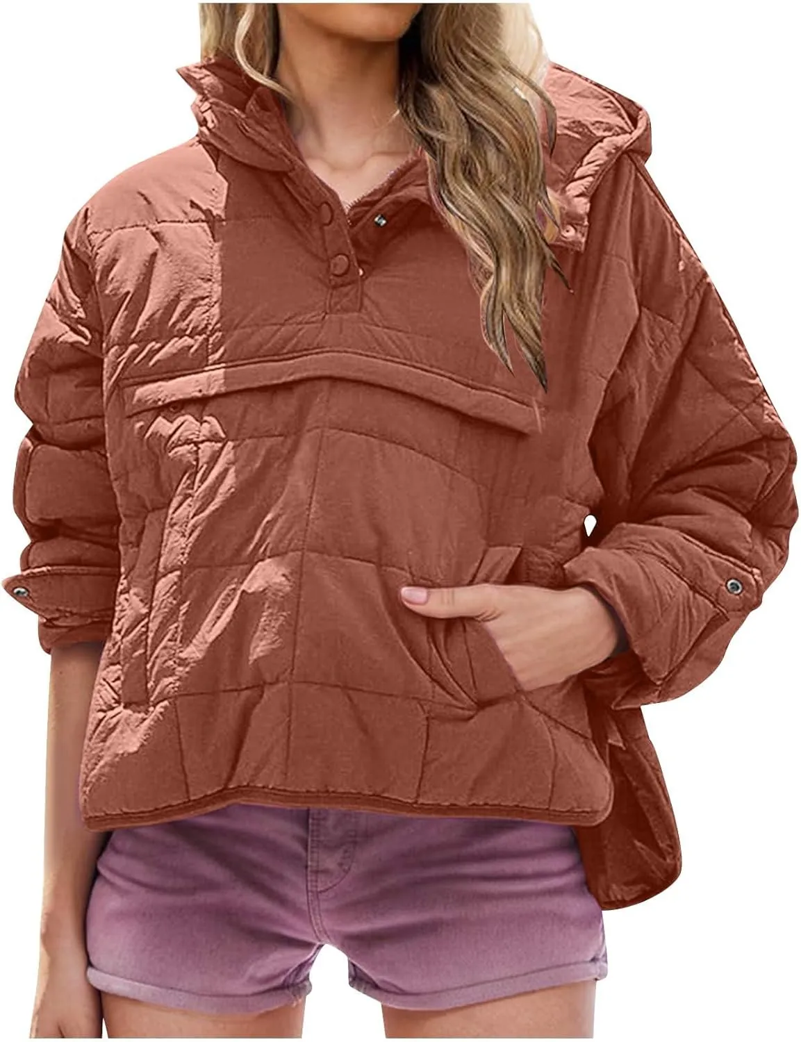 Winter Coats For Women With Hood Fleece Lined Thicken Warm Puffer Jackets Full Zipper Parkas Trendy 2025 Clothes