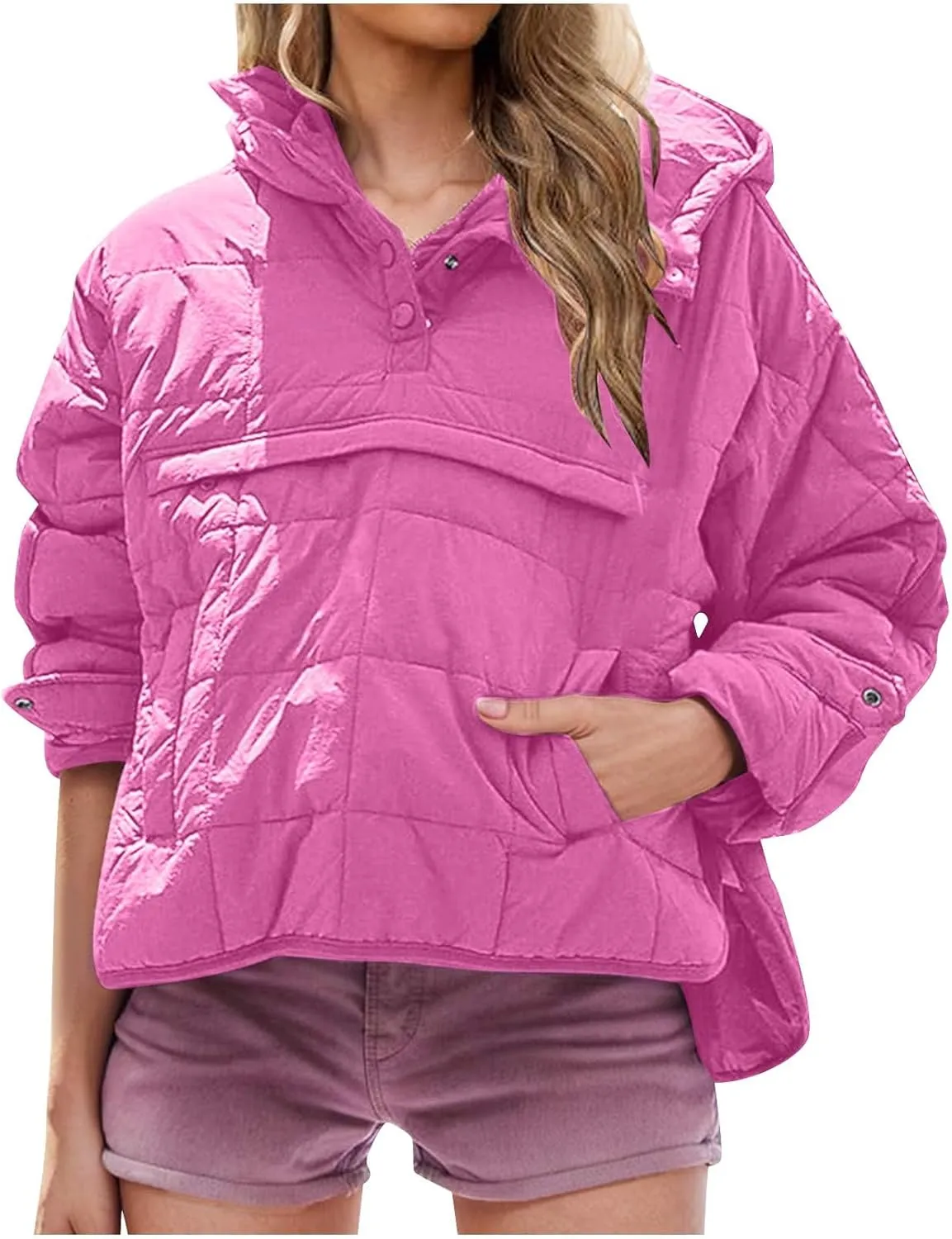 Winter Coats For Women With Hood Fleece Lined Thicken Warm Puffer Jackets Full Zipper Parkas Trendy 2025 Clothes