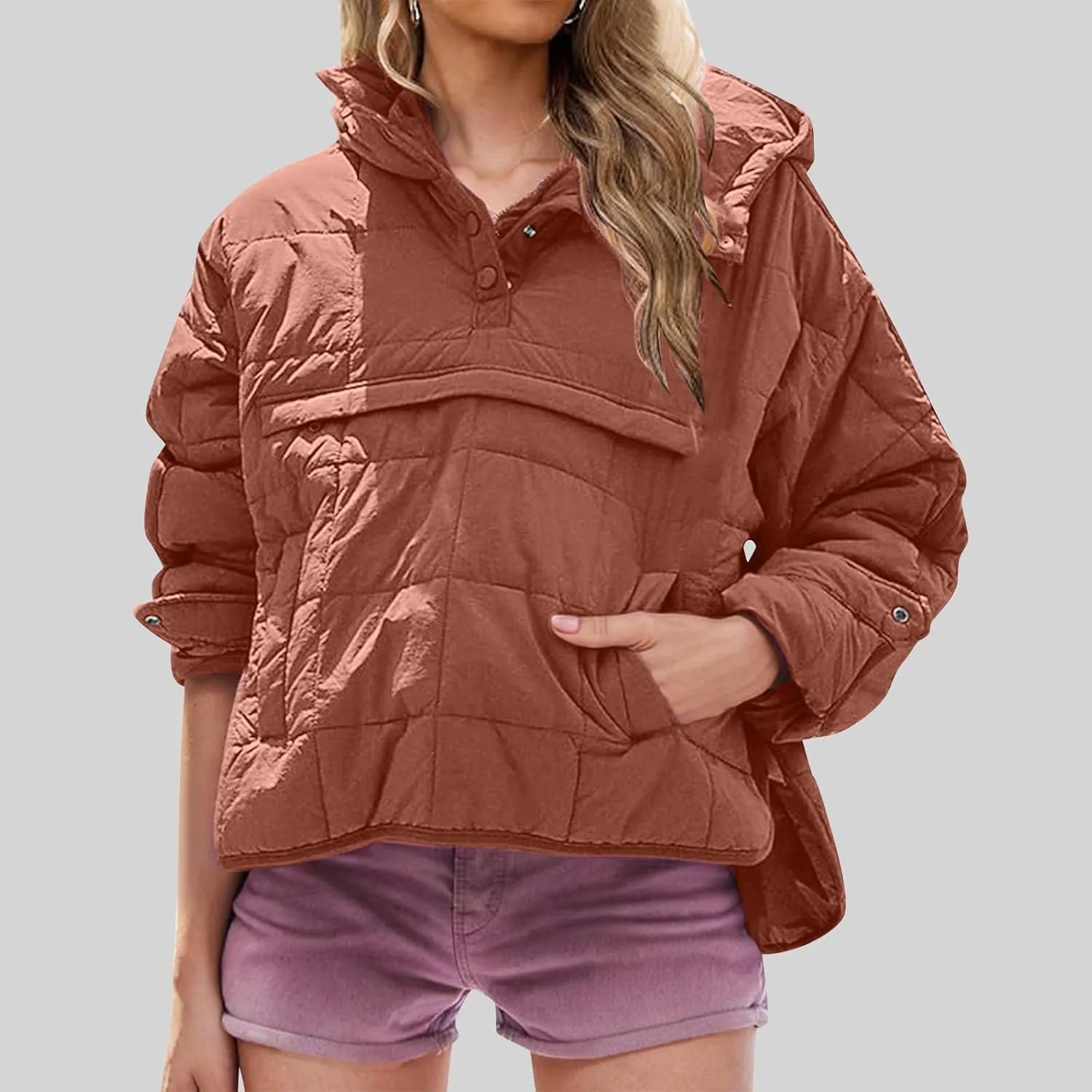 Winter Coats For Women With Hood Fleece Lined Thicken Warm Puffer Jackets Full Zipper Parkas Trendy 2025 Clothes