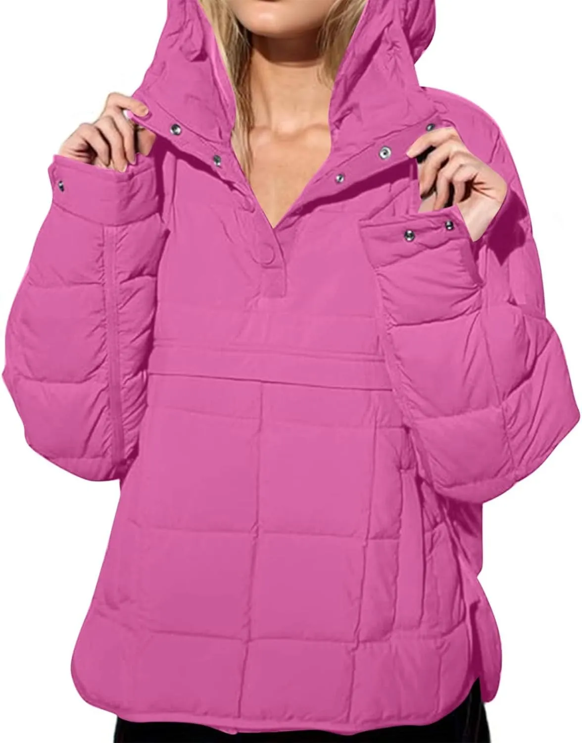 Winter Coats For Women With Hood Fleece Lined Thicken Warm Puffer Jackets Full Zipper Parkas Trendy 2025 Clothes