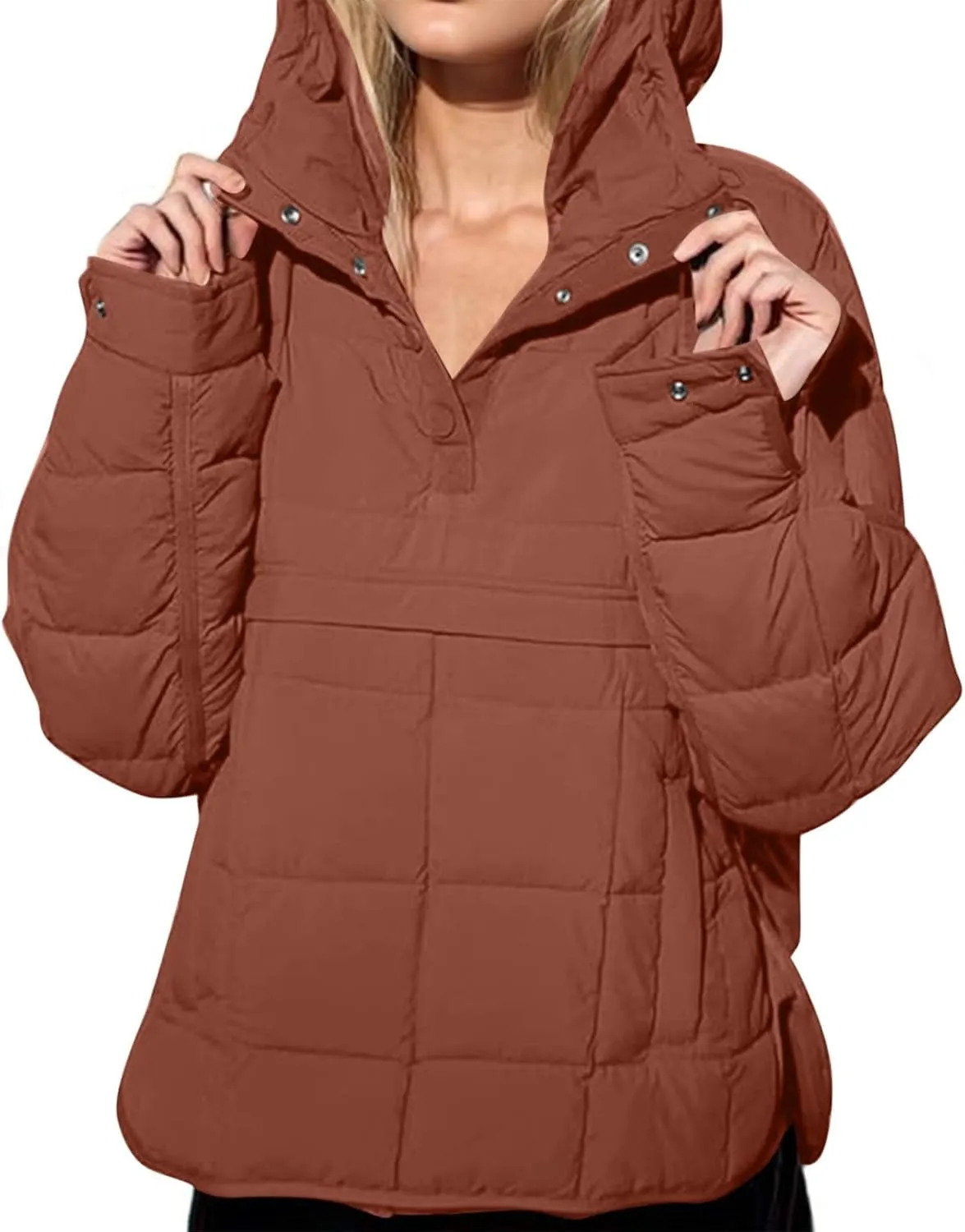 Winter Coats For Women With Hood Fleece Lined Thicken Warm Puffer Jackets Full Zipper Parkas Trendy 2025 Clothes