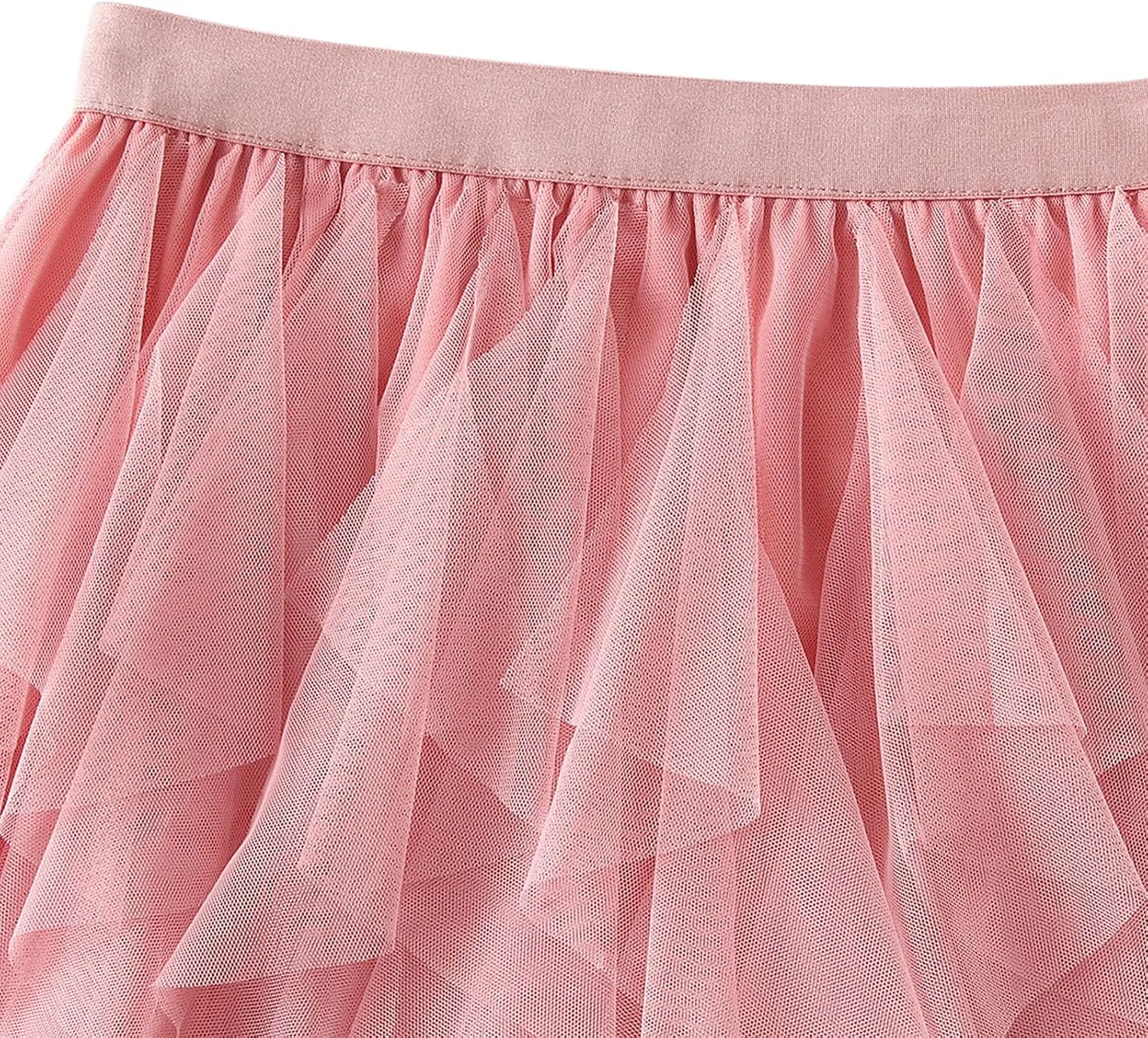 Women Tutu Skirt a Line Elastic Waist Layered Tulle Midi Skirt Rave Party Pleated Skirt Halloween Mesh Skirt