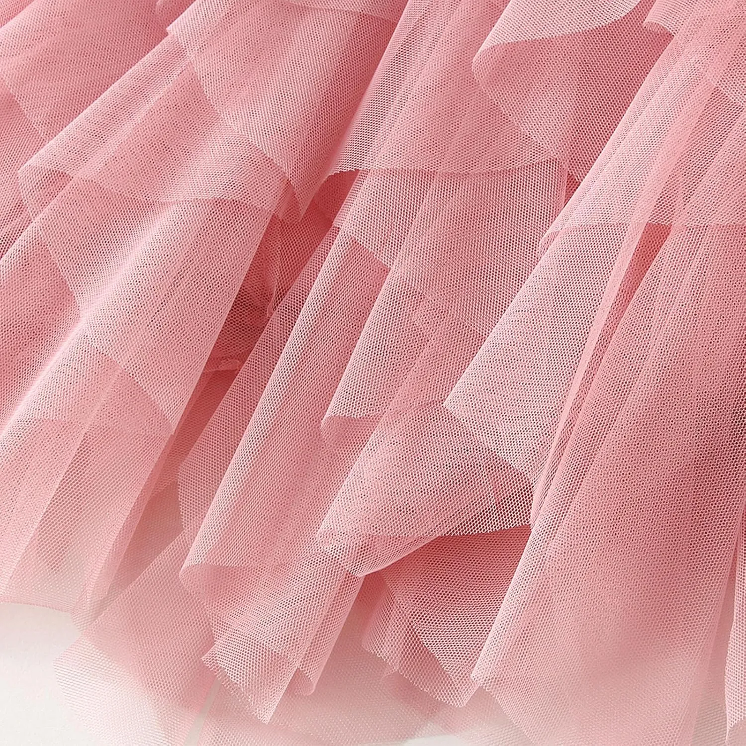 Women Tutu Skirt a Line Elastic Waist Layered Tulle Midi Skirt Rave Party Pleated Skirt Halloween Mesh Skirt