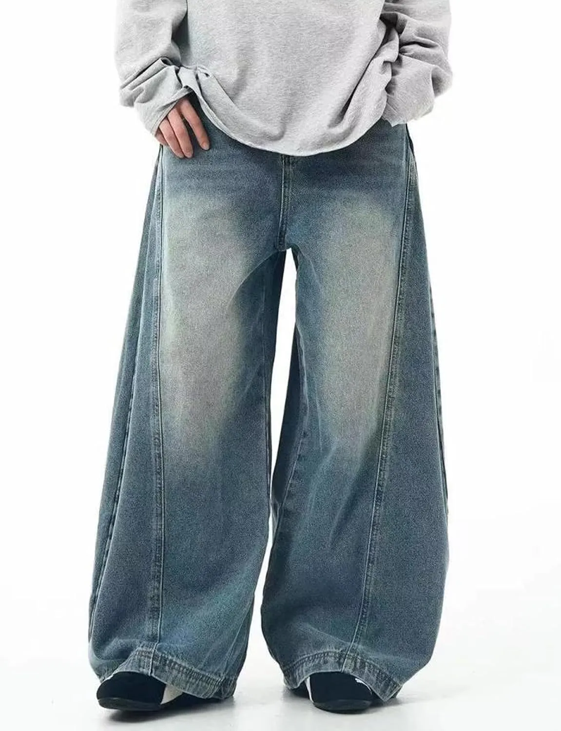 Womens Baggy Jeans Vintage Oversized Pants Aesthetic Hip Hop Jeans Denim Graphic Jean Grunge Pants