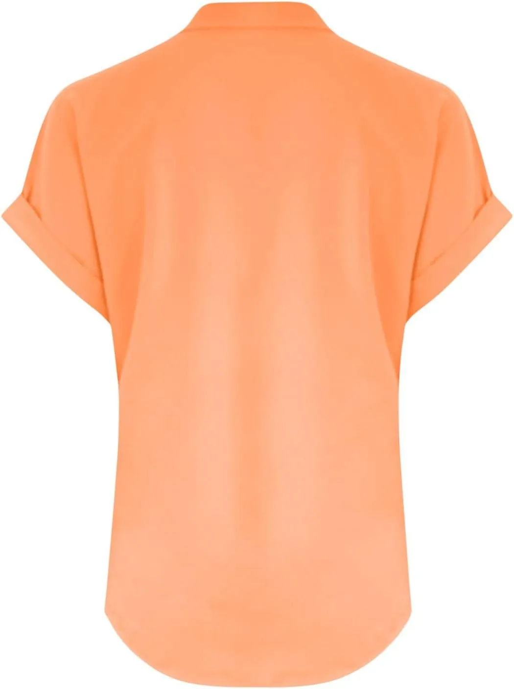 Womens Button Down Linen Shirt Short Sleeve V Neck Shirts Solid Color Comfy Tops Summer Casual Dressy Tunic Top
