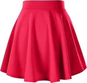 Womens High Waist A Line Mini Skirt Fashion Casual Pleated Skort Short Mini Petticoat Skirts for Tennis Golf