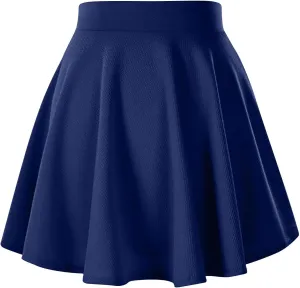 Womens High Waist A Line Mini Skirt Fashion Casual Pleated Skort Short Mini Petticoat Skirts for Tennis Golf