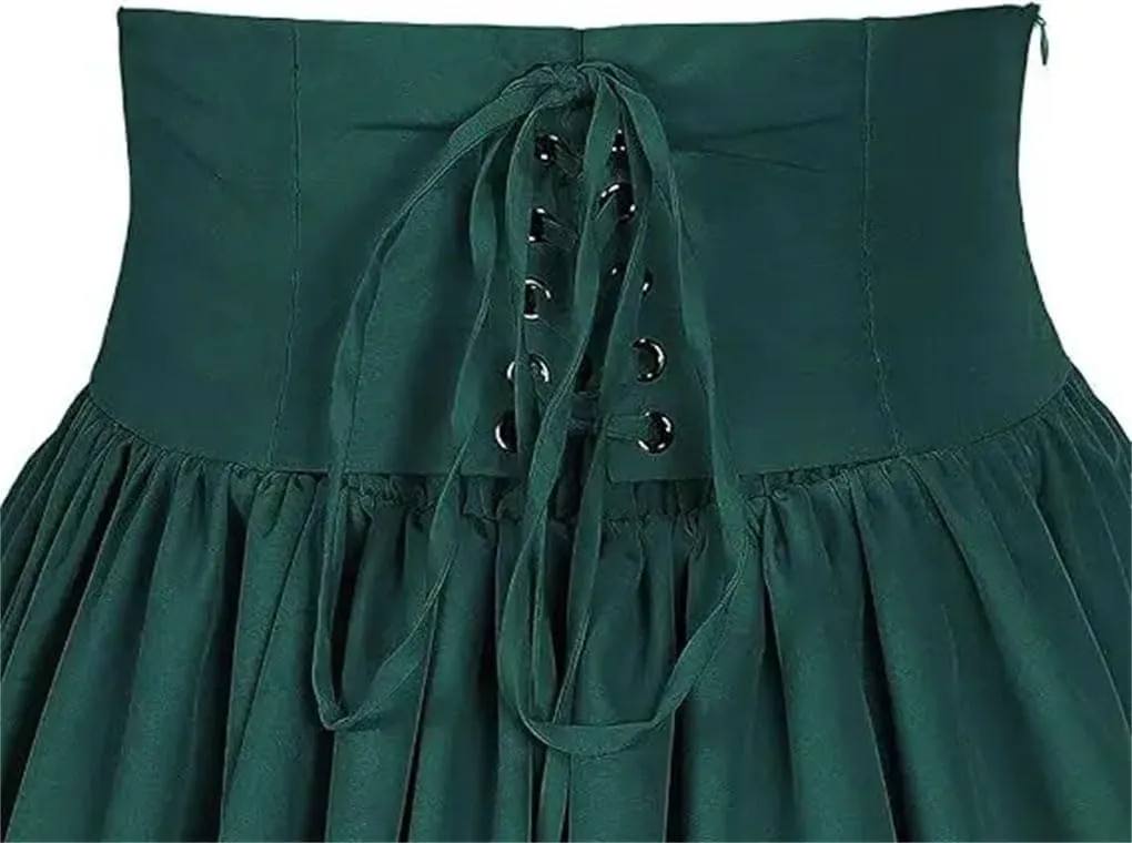 Women's High Waist A-Line Skirt, Retro Fish Tail Midi Skirt. Women Casual Slim Fit Skirt