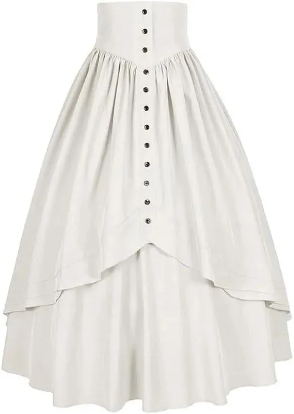 Women's High Waist A-Line Skirt, Retro Fish Tail Midi Skirt. Women Casual Slim Fit Skirt