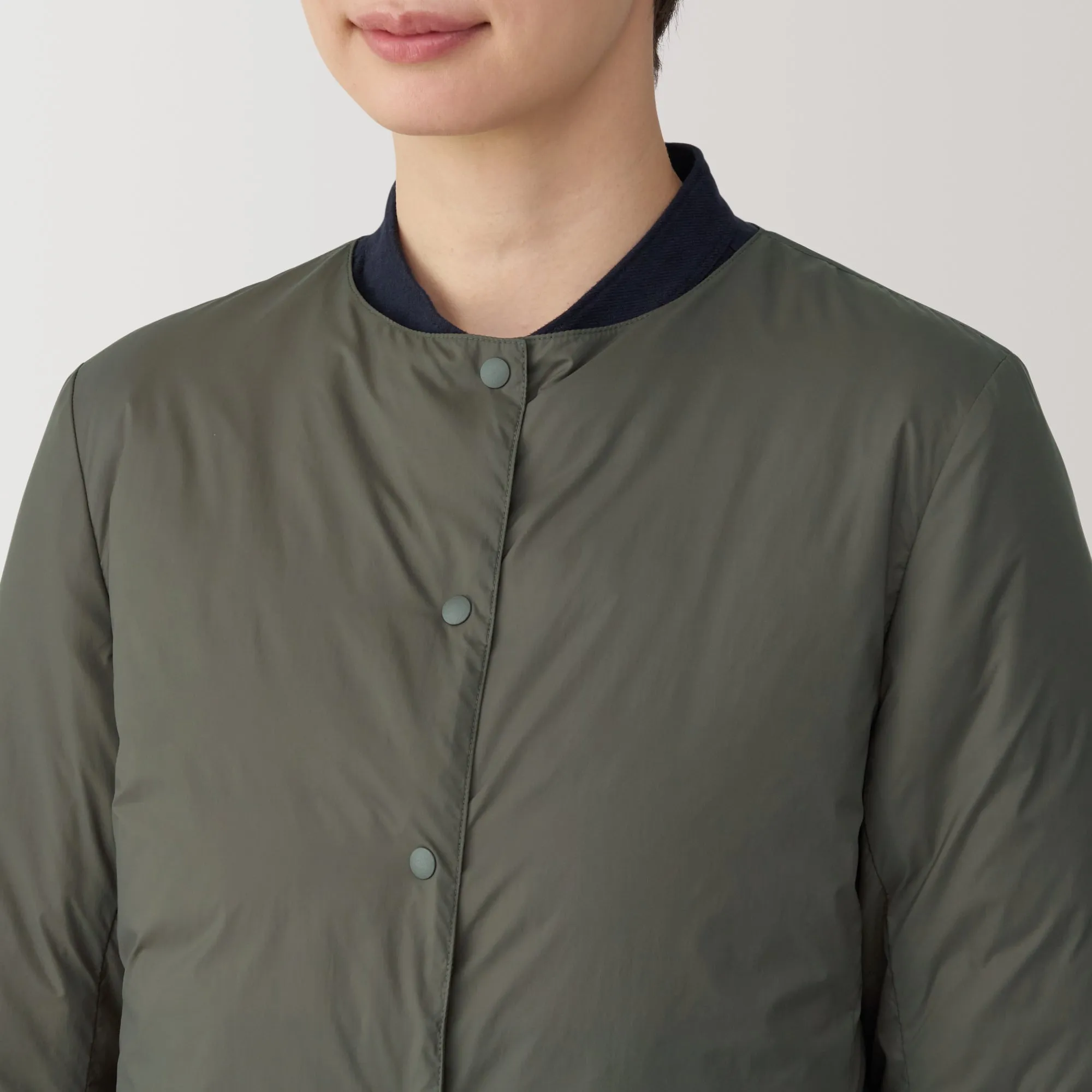 Women's Lightweight Down Collarless Jacket
