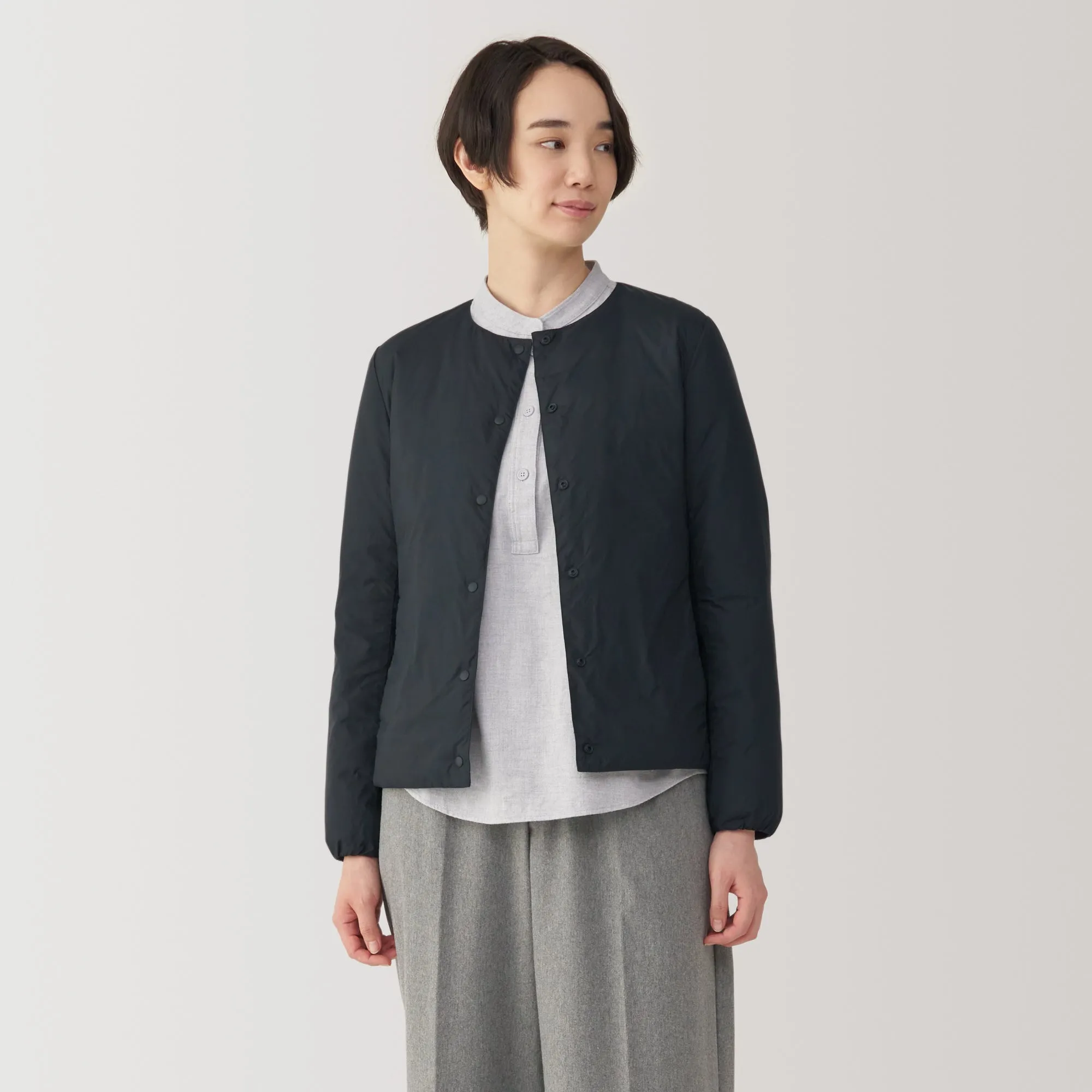 Women's Lightweight Down Collarless Jacket