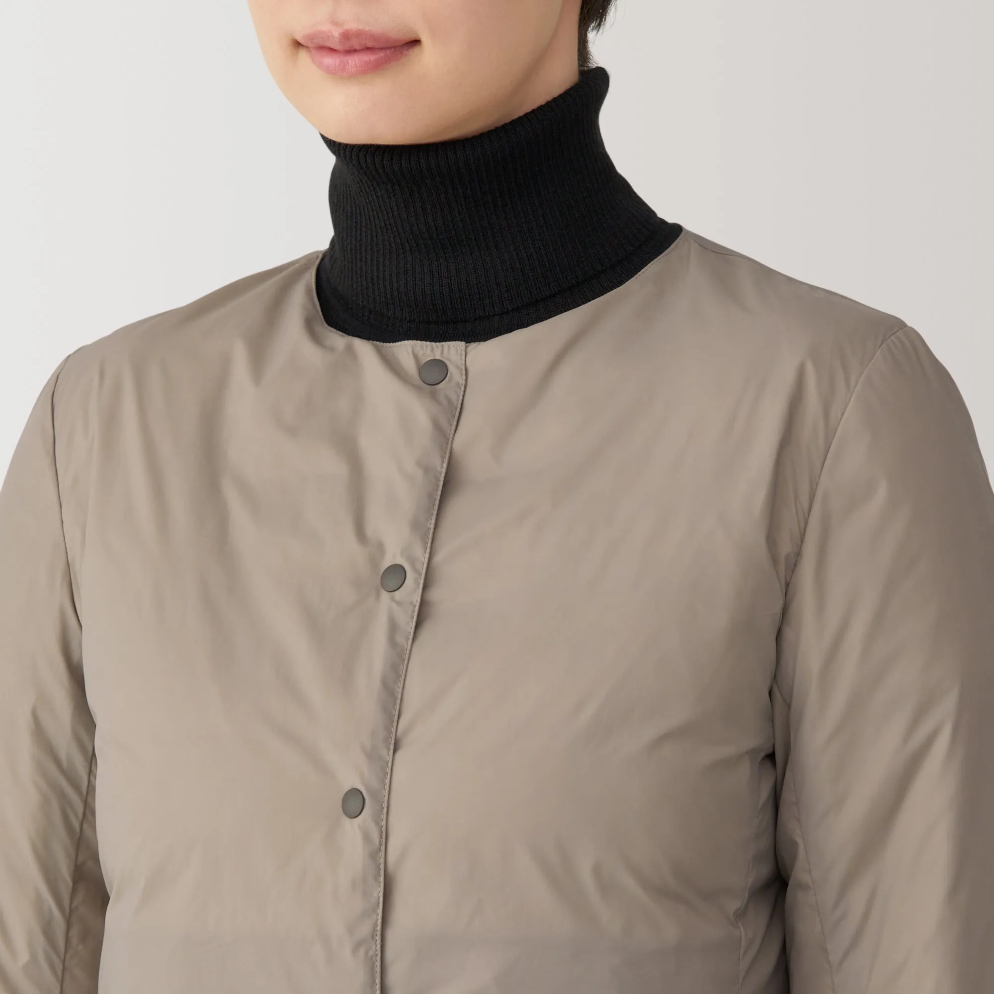 Women's Lightweight Down Collarless Jacket