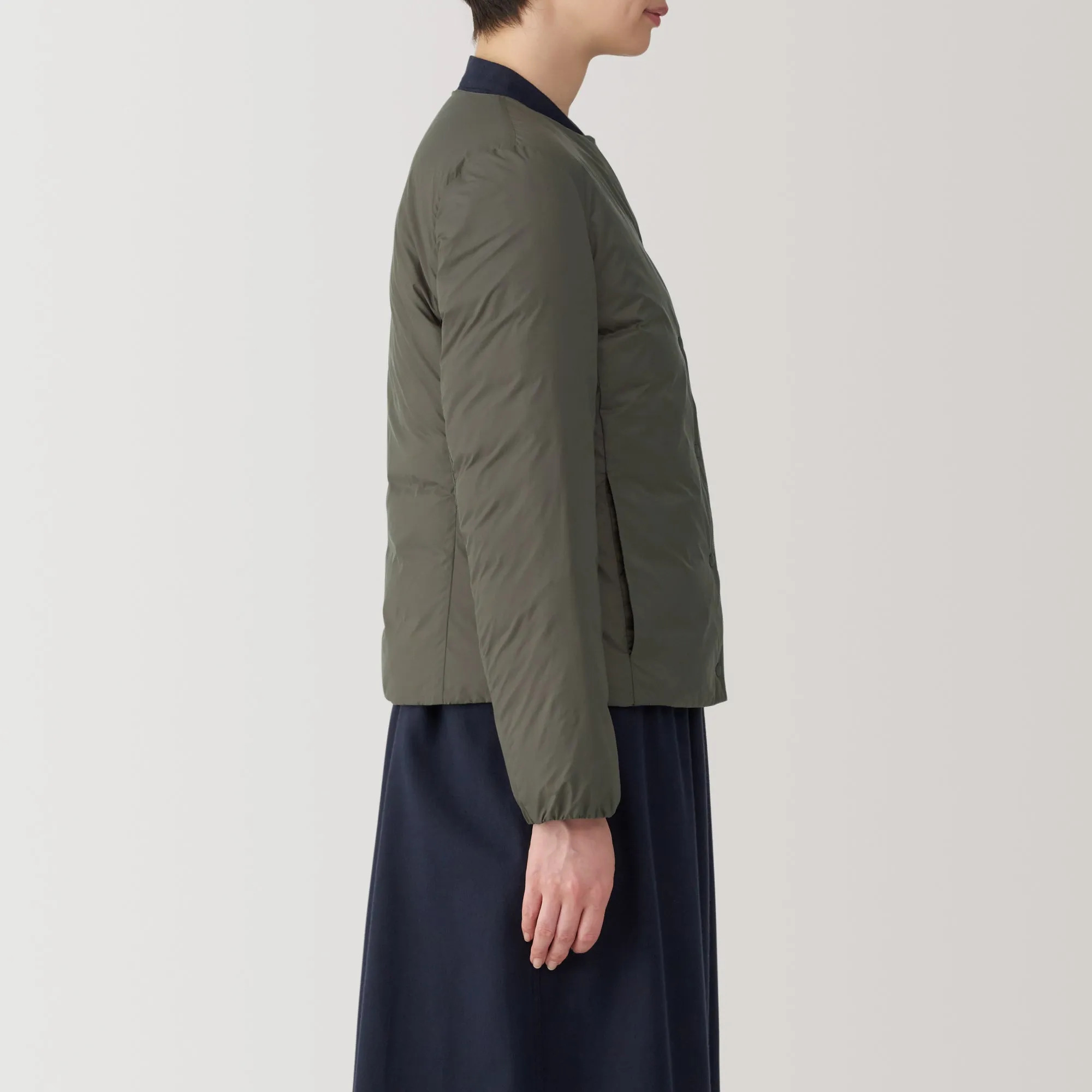 Women's Lightweight Down Collarless Jacket