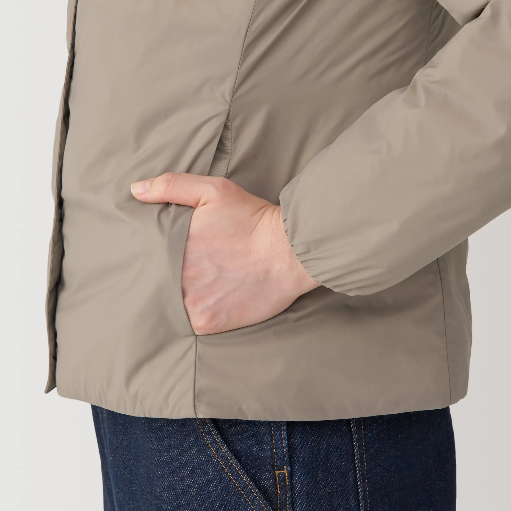 Women's Lightweight Down Collarless Jacket