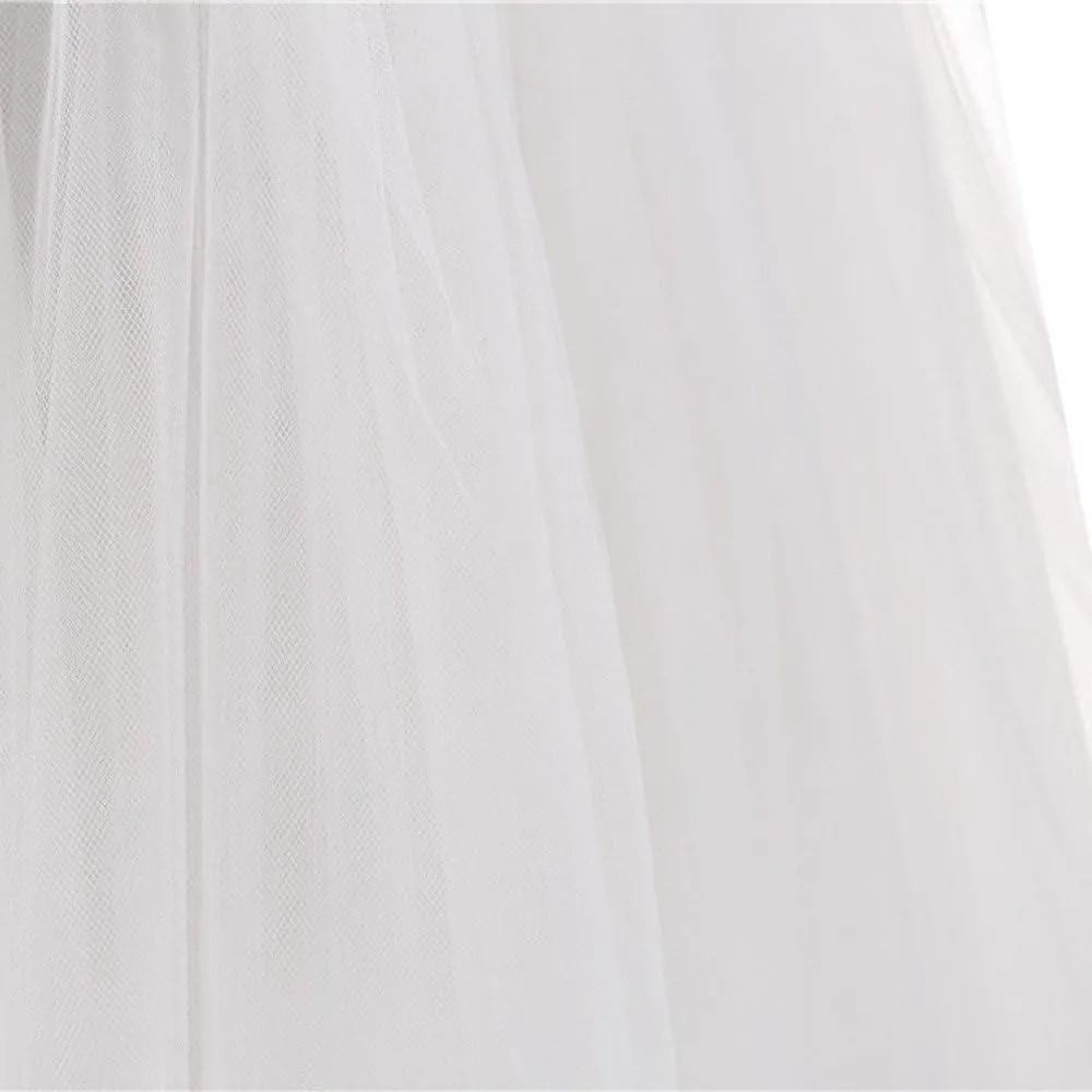 Women's Tulle Skirts Midi Elastic High Waist Pleated Mesh Flowy A-Line Party Long Tutu Skirts Rave Festival Skirt