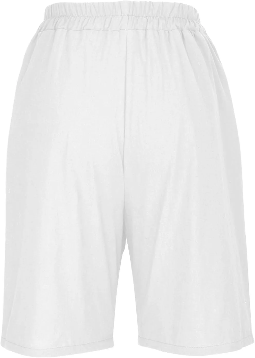 Womens Wide Leg Cotton Linen Shorts Comfy Bermuda Shorts Summer Casual Short Pants Loose Knee Length Shorts