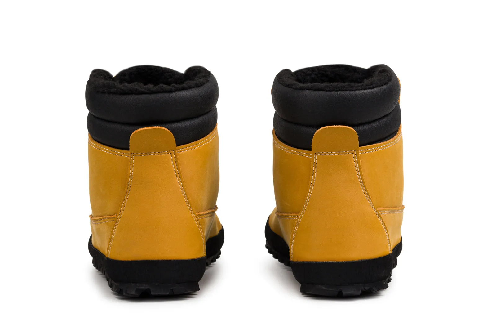 Women's winter barefoot boots Shuma Winter mustard nubuck