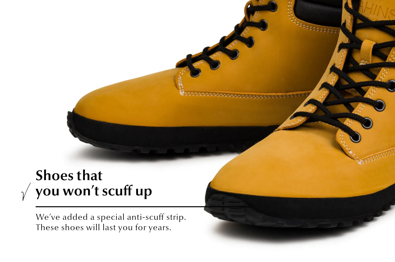Women's winter barefoot boots Shuma Winter mustard nubuck