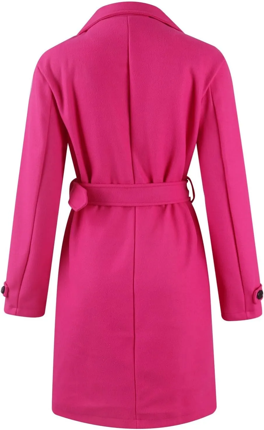 Women's Winter Warm Outerwear Overcoat Collar Mid-thigh A-line Single Breasted Overcoat Work Office Pea Coats