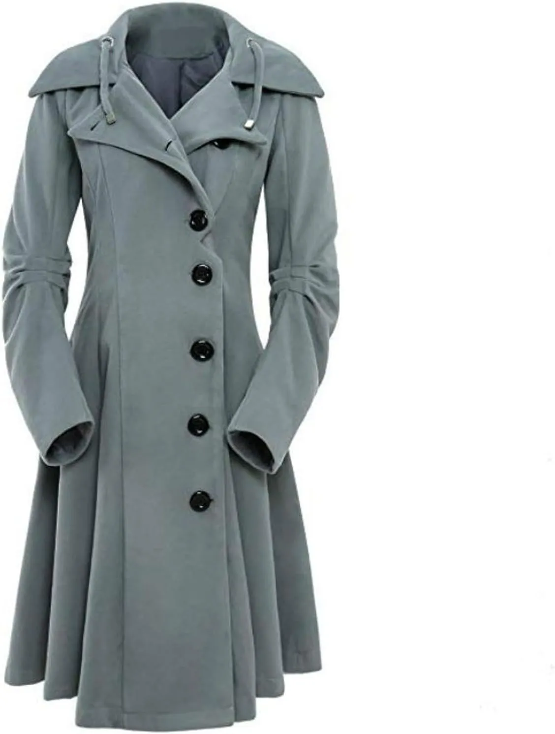 Women's Wool & Pea Coats Breasted Pea Coat for Women 2024 Trench Long Parkas