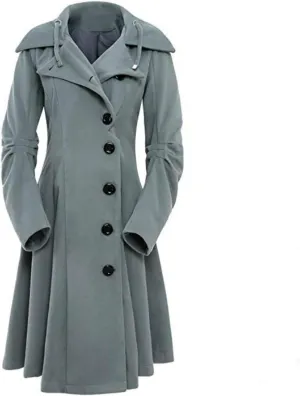 Women's Wool & Pea Coats Breasted Pea Coat for Women 2024 Trench Long Parkas