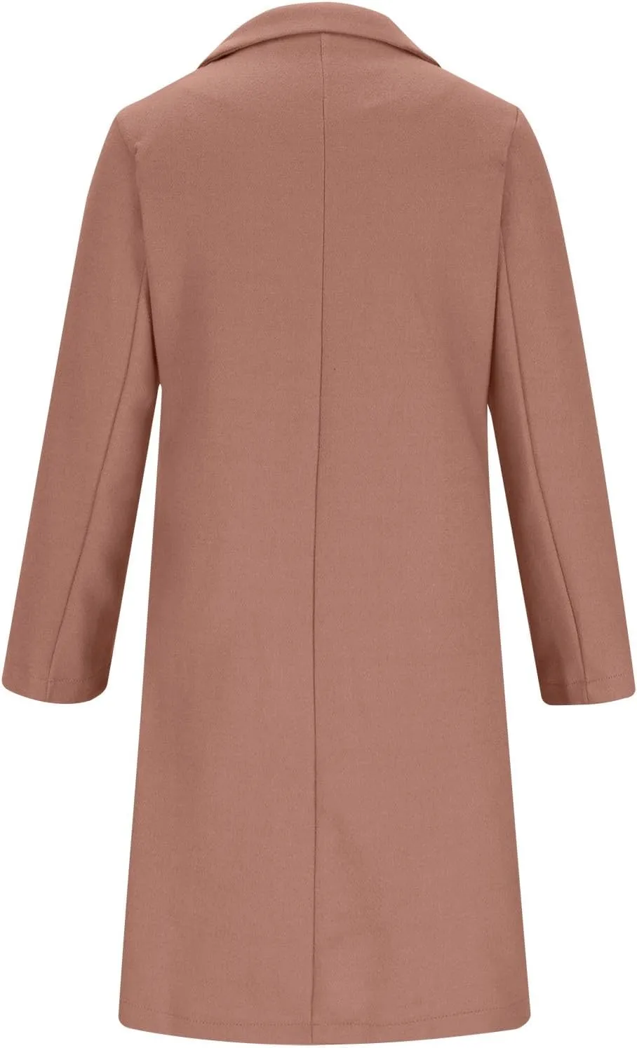 Women's Wool Blend Trench Coat Winter Jackets Mid Long Pea Coats Dressy Casual Double Breasted Overcoat with Pockets
