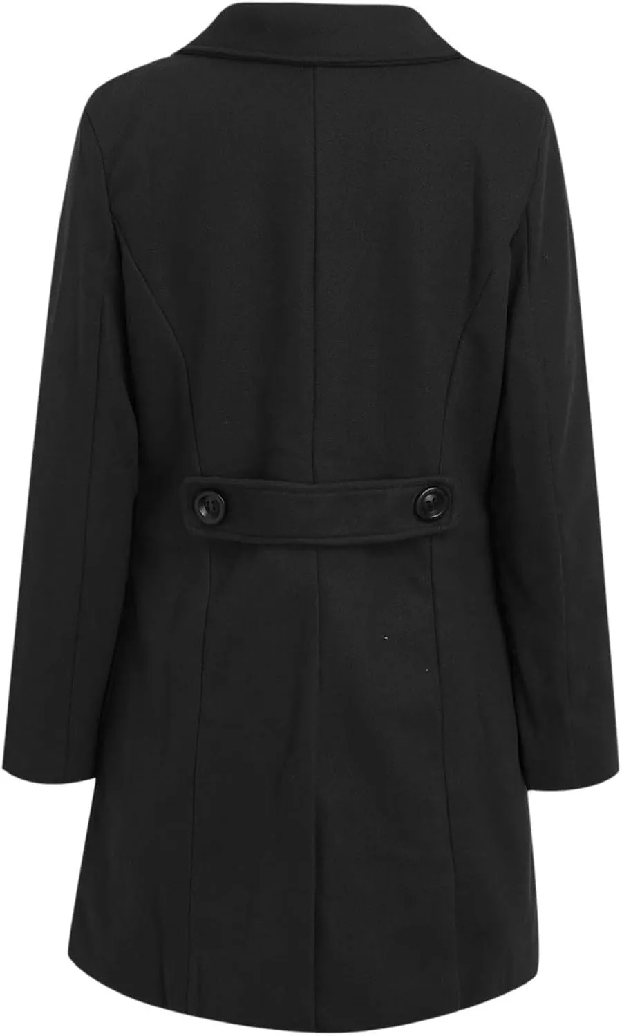 Wool Coats for Women Winter Oversize Lapel Collar Peacoats Double Breasted Long Sleeve Warm Trench Coat With Pockets