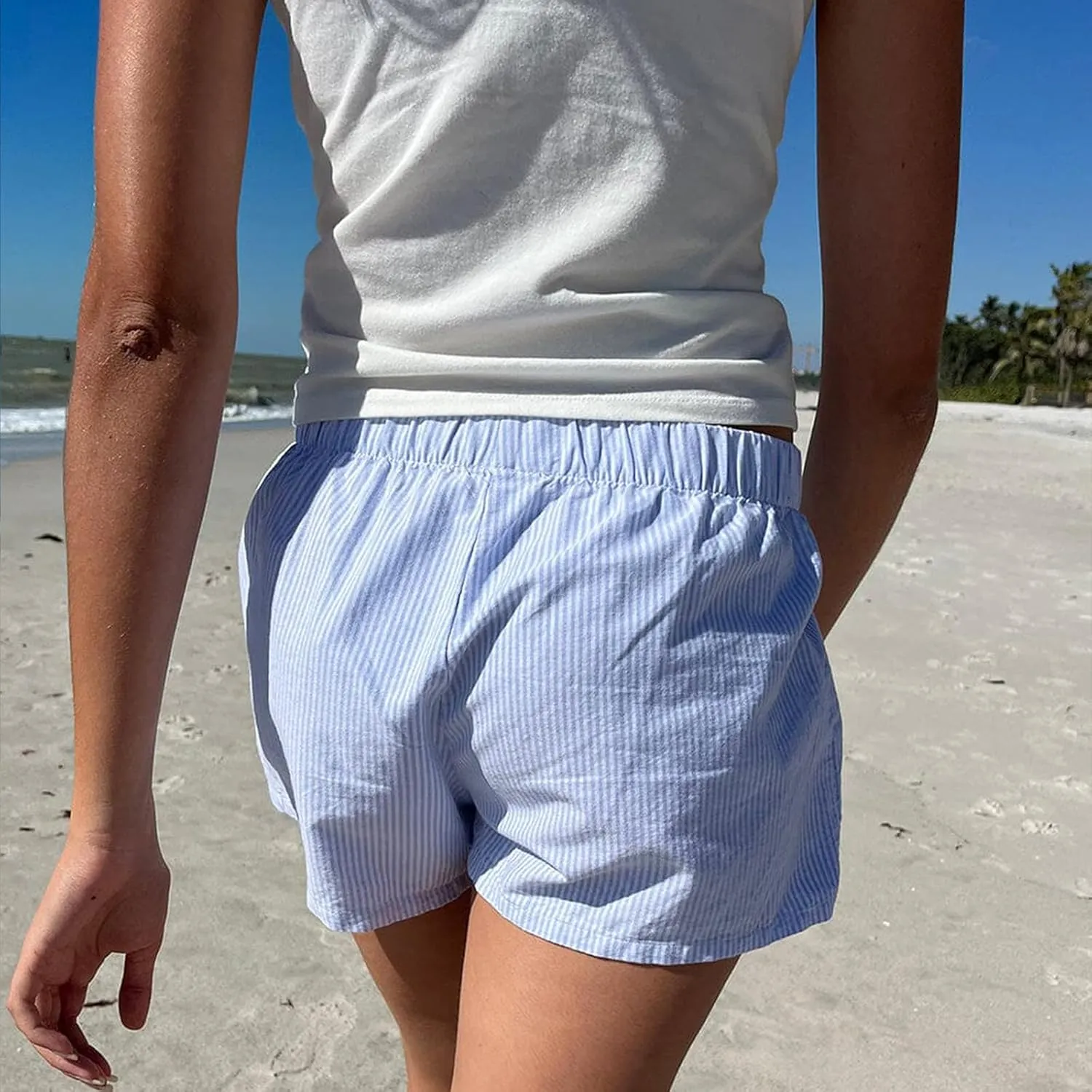 Y2k Cute Lounge Shorts for Women Plaid Print Sleep Shorts Elastic Waist Button Front Pajama Shorts Bottoms