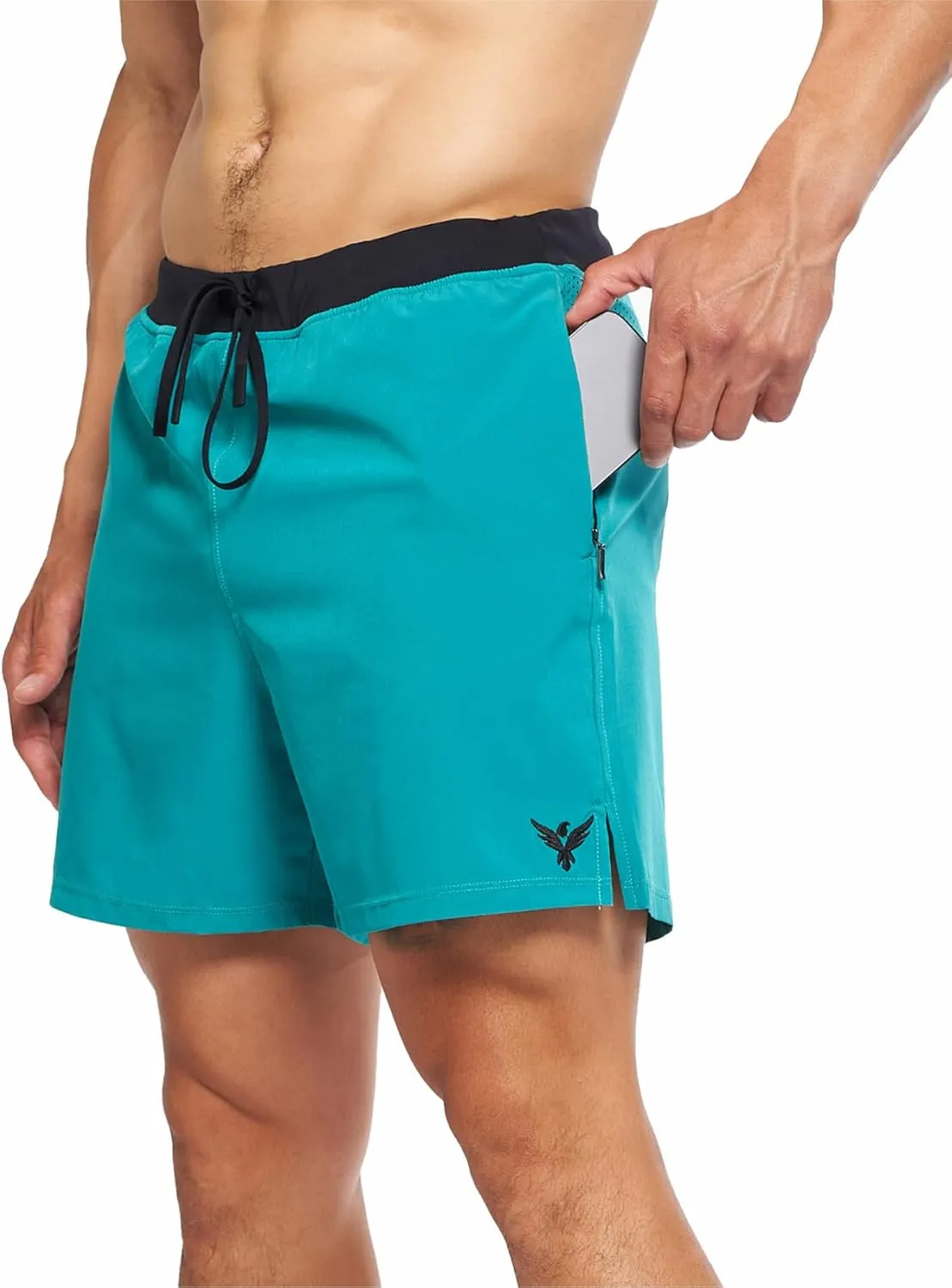 YOGA CROW 5" Men's Yoga Shorts Mens Athletic Shorts with Zipper Pockets, Breathable Liner, Mens Running Shorts, Hot Yoga
