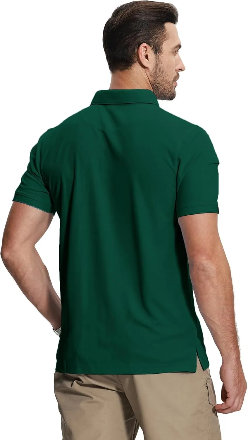 ZITY Mens 2 Pack Polo Shirts Short Sleeve Performance Sports Golf Shirt for Men Tactical Shirt